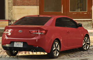 2010 Kia Forte Koup with some serious rear aero.